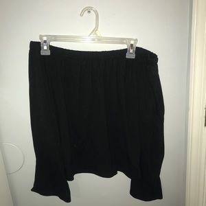 black off the shoulder shirt